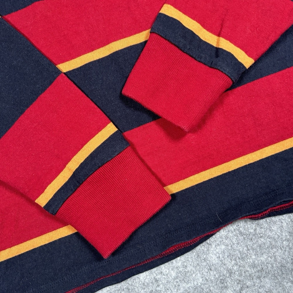Superdry Rugby Shirt Men's Size Large Multicolour Striped Heavyweight Patch - Picture 8 of 15